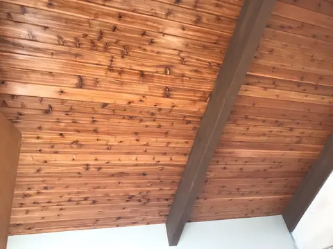 Garvey Construction, Cedar tongue-and-groove ceiling